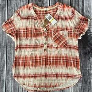 Women’s Mason & Belle short sleeve blouse, size M, NWT